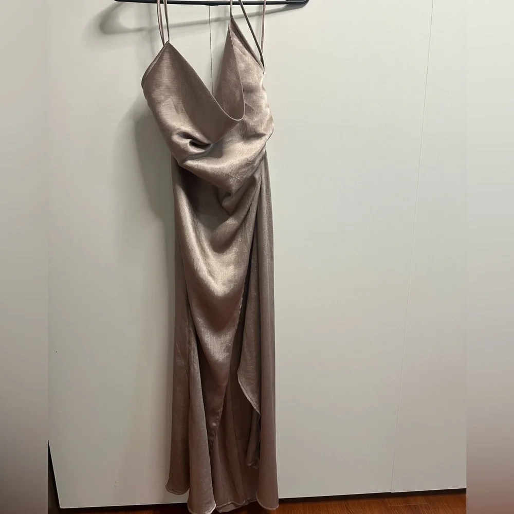 Free People Backless Taupe Dress - Picture 4 of 7